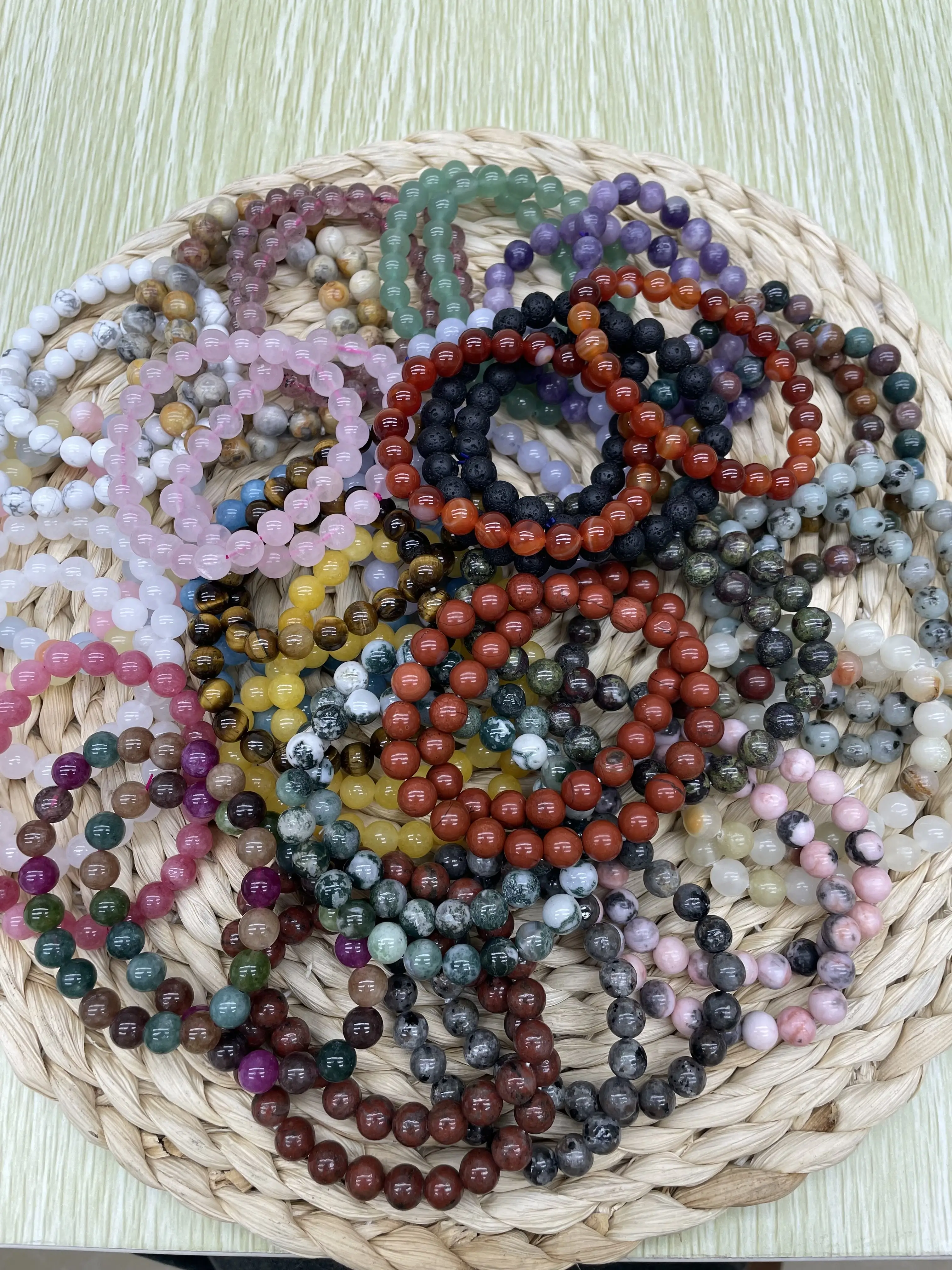 10Pcs 8mm bead bracelet mixed Birthday Daily Wedding