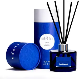 Reed Diffuser Set, 6.7 fl oz Sandalwood Scented Oil Diffuser with Sticks, Reed Diffusers for  Bathroom Shelf Decor