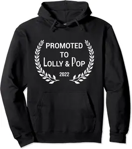 Grandparents Promoted To Lolly Lolli & Pop 2022 Couples Pullover Hoodie - Winniekemo Shop 37B09TFX4FQT
