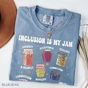 Comfort Colors Inclusion Is My Jam TShirt, Autism Awareness Instant T-Shirt, Inclusion TShirt Designs, Neurodiversity Apparel, back to school