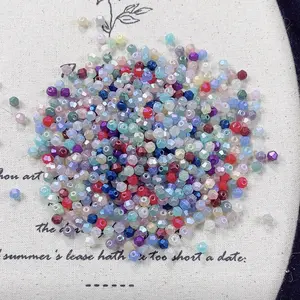 4mm Purple Lustre Glass Bicone Beads - 19 Colors