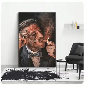 Choose one of the two options Artwork Featuring  Gangster Legend Mafia Character, Ideal for Decorating Your Living Room Or Office. A Great Gift Option And Home Decoration (Unframed).