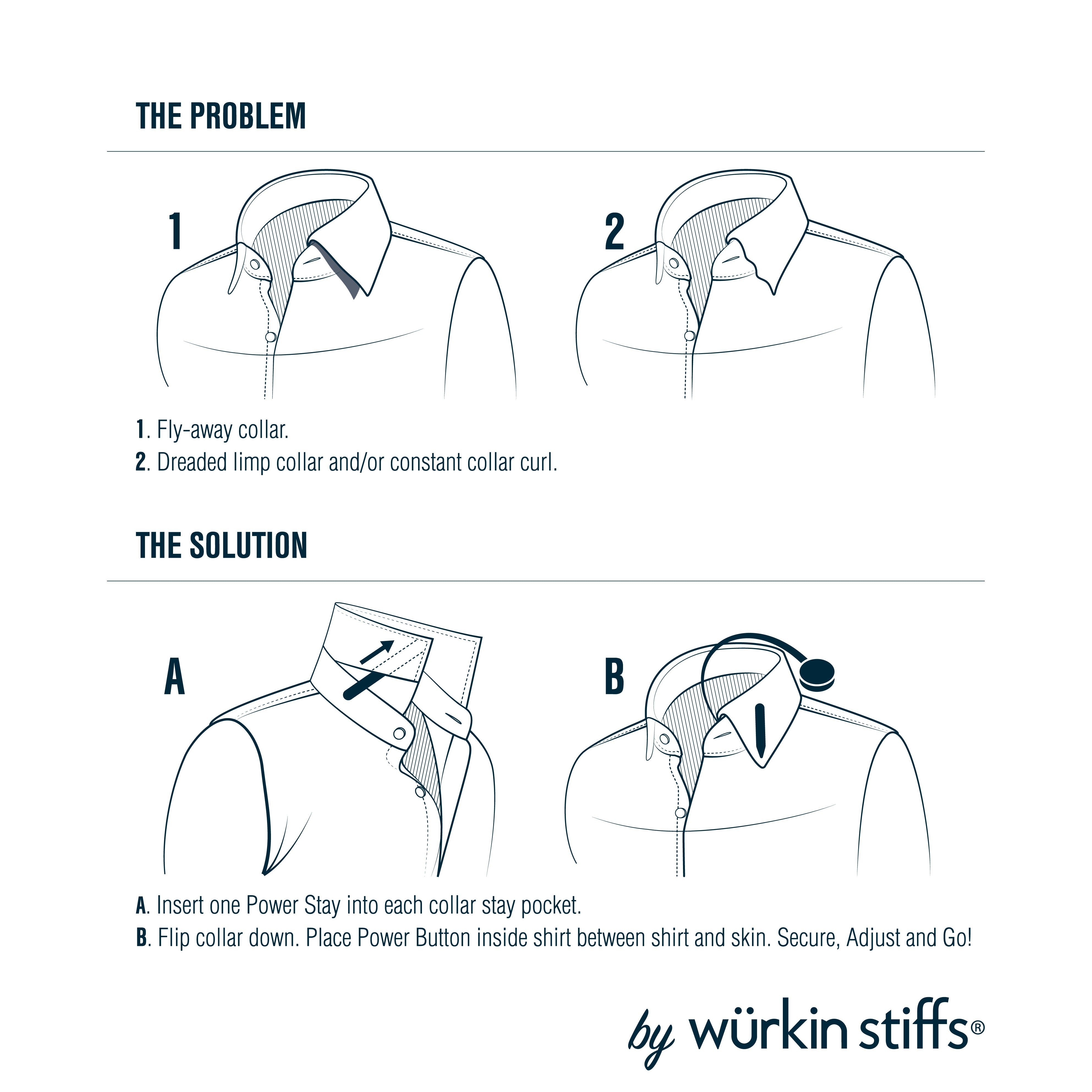 Wurkin Stiffs Power Stays Magnetic Collar Stays 2.5m & 2.0m Set for Sharp Polished Look Comfortable Wear Versatile Use Wurkin Stiffs Power Stays Magnetic Collar Stays 2.5m & 2.0m Set for Sharp Polished Look Comfortable Wear Versatile Use