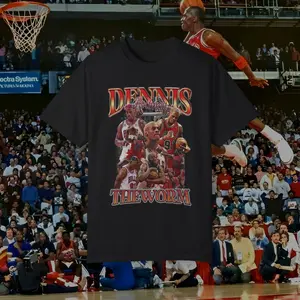 Dennis Vintage 90's Rodman Chicago Tshirt - Basketball Collection - Crewneck Unisex Oversized Tshirt Shirt Hoodie Sweater