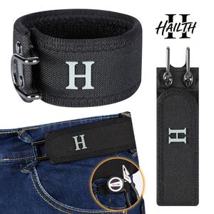 HAILTH New Generation Tactical Metal Hook Elastic Belt (Unisex) - Patented Buckle-Free Invisible Design | Soft Adjustable Side