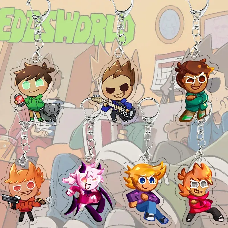 Eddsworld Keychain, Bag Charm, Eduardo, Demon Matt, Future Tord