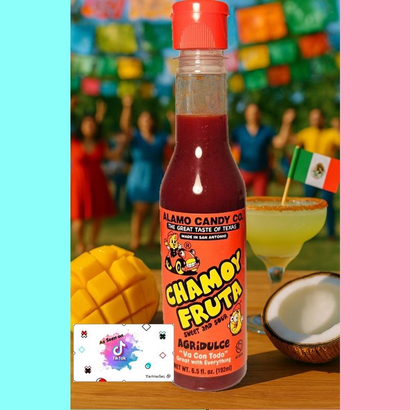 Chamoy Pickle Kit Deluxe with takis, fruit rollup, chamoy fruta liquid, skwinkles, gushers, lucas powder, popular mexican candy