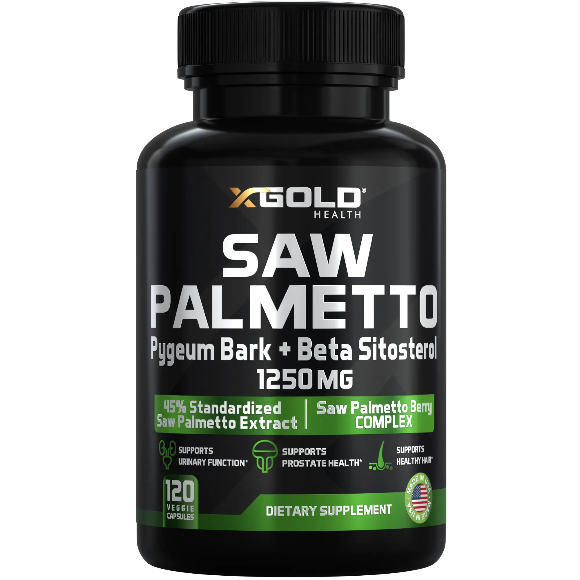 Saw Palmetto Blend:,Pygeum & Beta-Sitostero:  3-in-1 Advanced Prostate Support.