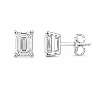 1.00ct. 14K White Gold Ashoka Diamond Stud Push Back Earrings