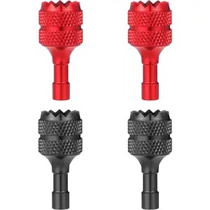 4pcs Drone Control Sticks, Mini Joystick Replacement Drone Controller Thumb Sticks Drone Joystick Compatible with DJI Mini 3 Pro DJI RC Smart Controller Accessories Parts(Red Black)