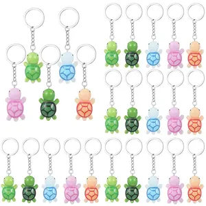 Colorful Mini Turtle Keychains Set, 1-100pcs, Perfect Party Favors, Resin Turtle Figurines, Handbag Pendants & Charms, Keychain for bags
