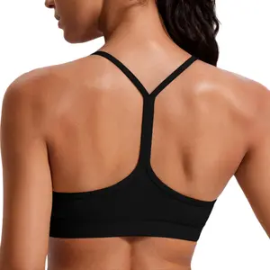 TCVC Y Back Sports Bras for Women - Padded Racerback Low Impact Spaghetti Thin Strap Workout Yoga, Suitable for Spring & Summer Wear