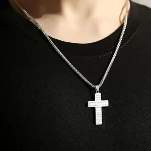 Easter Cross Necklace  Pendant Chain for Men  Cross Jewelry Gift