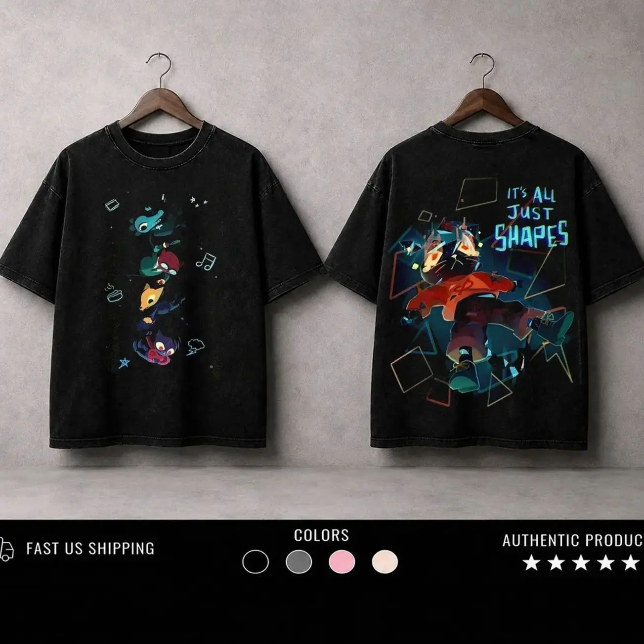 Mae Borowski Night in the Wood Washed Unisex Graphic Tees, NITW Shirt, Casual Crewneck Short Sleeve Washed Tshirt 2 Sided Cotton unisex graphic tees gamer merch, Black Cotton Tee GNJ
