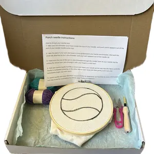 DIY wave swirl punch needle coaster kit