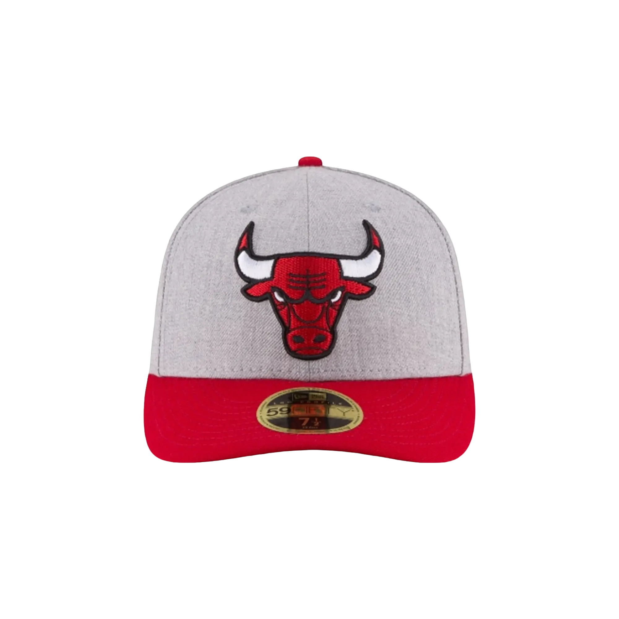 59FIFTY Chicago Bulls Low Profile Authentic Fitted Hat "Heather Grey / Red - Brim" NE946