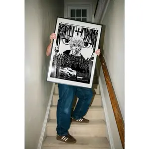 [SALE UP TO 50% + FREE SHIP]  Poster Print Fanart Inspiration Kurapika - Hunter x Huntrer, Revenge Theme Anime Decor, HxH Kurapika Illustration, Dark Anime Wall Art Decor