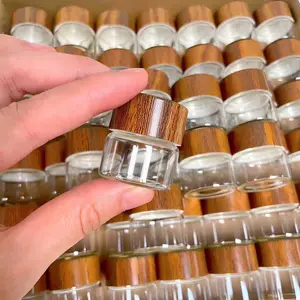 Mini Glass Sealed Jar Food Grade Coffee Powder Gold Beans Storage Bottle, Coffee Storage Canisters, Portable Tea Container, Round Shape, 10ML 20ML 30ML Sizes