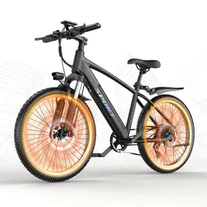 F28-1500W Peak 26" Electric Mountain Bike for Adults,48V 10.5A Off-Road E-Dirt Bike(Removable Battery)55 Mile Range,LCD Display,365 lbs Capacity,Pneumatic Tires-UL2849 Certified(Camp,Trail Rid)