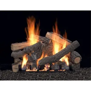Empire LS18P 18 in. Glow Ponderosa Refractory Vent-Free Gas Log Set - 13-Piece, Compatible with Gas Fire Pits, Gas Fire Pit