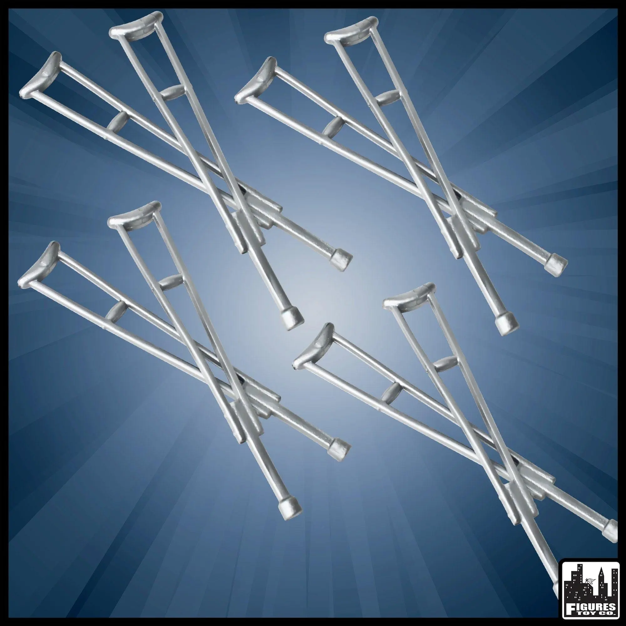 4 Pairs of Crutches for WWE & AEW Wrestling Action Figures