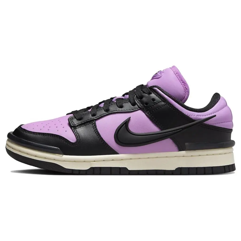 Women's Nike Dunk Low Twist Fuchsia and Black Casual Athletic Footwear - Stylish Trainer Shoe for Everyday Wear