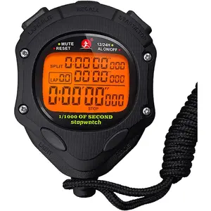 Digital Stopwatch Timer with Back Light Stop Watch 0.001second Timing|100 Lap Memory,Large dispaly Alarm Clock for Coach Sports Swimming Running