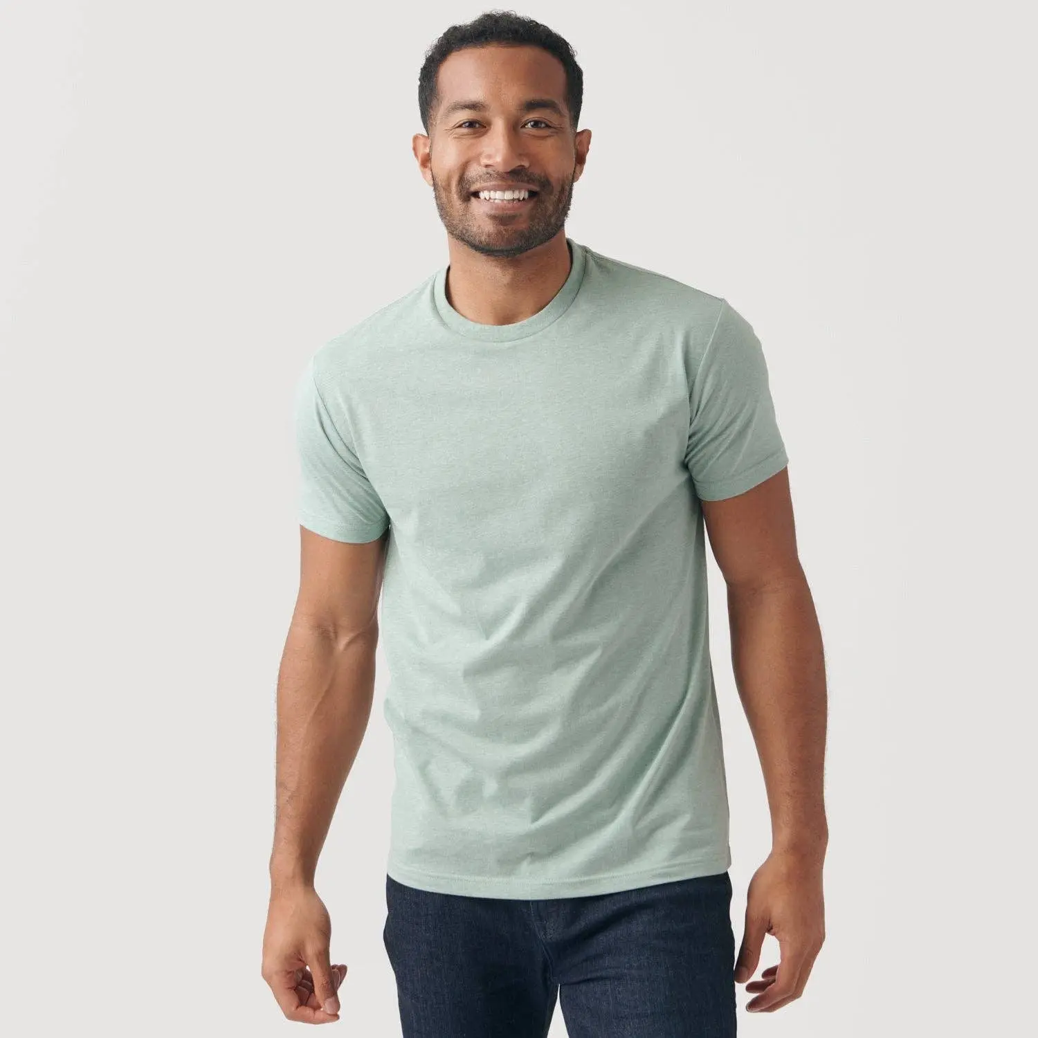 True Classic Crew Neck T-Shirt Heathered Indigo