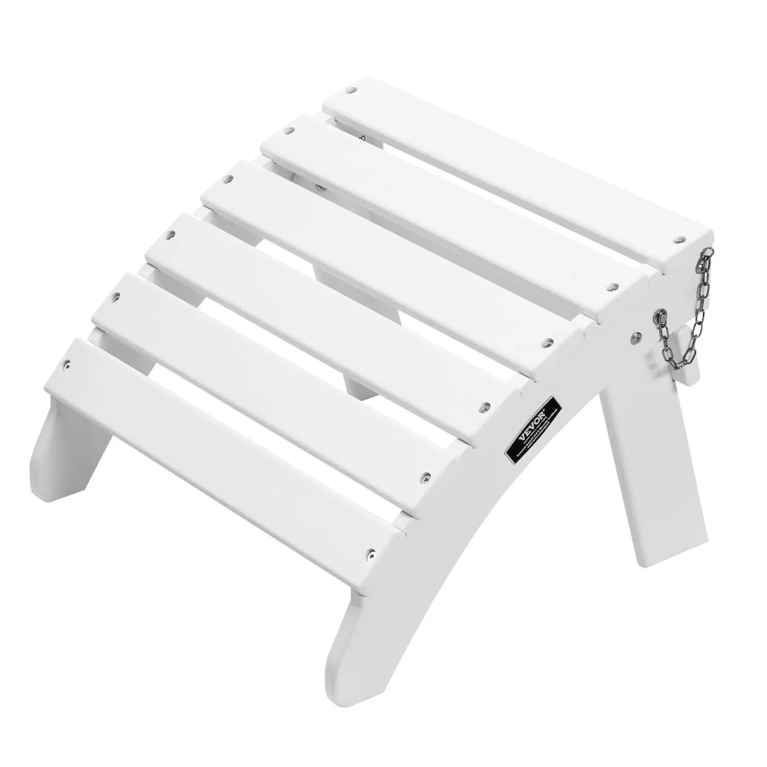 【SummerFinds】VEVOR Adirondack Ottoman,  , 17.7L x 19.7W x 13.8H Inch HDPE Plastic Folding Adirondack Ottoman, Weather-Resistant Foot Rest for Adirondack Chair, Widely Used for Outside Porch Pool Lawn Backyard, White