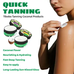 TIBOBO Intensifying Ccoconut Tanning Cream & Gel 100G Water-Resistant Bronzing Tan Accelerator with Carrot & Coconut Oil for Moisture & Hydration Body Care