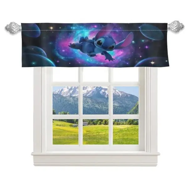 Disney Stitch Kitchen Curtain 60x18 in. - Perfect for Home Decor, Charming Disney Stitch Design, Ideal for Kitchen Decor, 60x18 Inches, Fun Themed Element