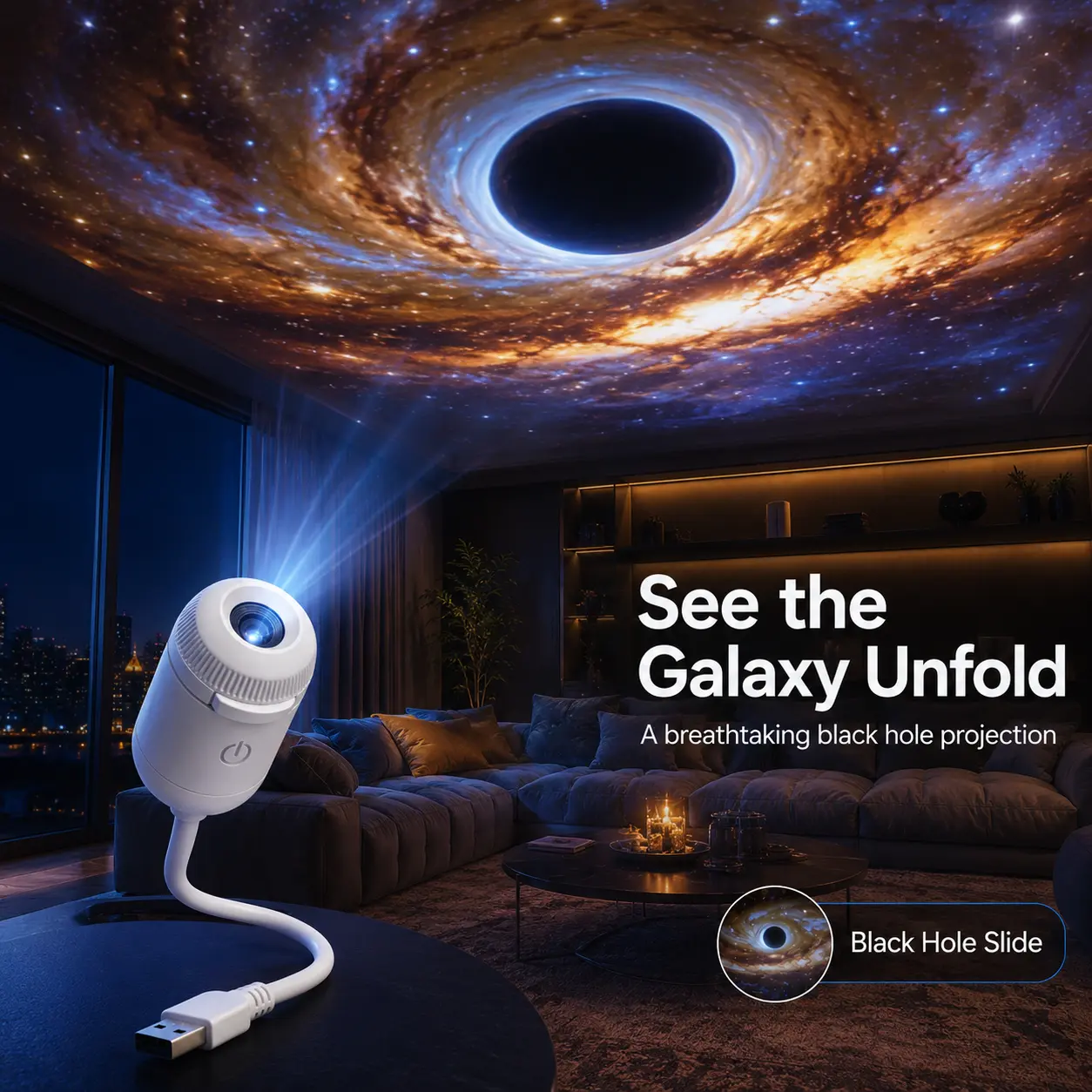 2-in-1 Galaxy Projector - 3 Projection Modes, Adjustable Brightness, 360° Rotation, USB Power, Remote DJ Control - Home Improvement Lighting for Bedrooms, Car Interiors luces led en el cuarto led light strips led lights for bedroom