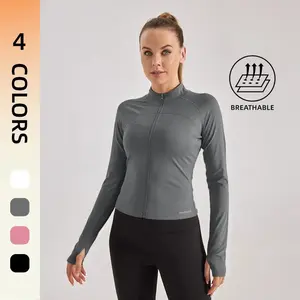 Women's Long Sleeve Zip-Up Sports Jacket BBL Sports Fitness Yoga Wear Outfit