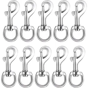 20 count Swivel Snap Hooks for  Leash  Linking, Metal Heavy Duty Eye Lobster Claw Clasp Multipurpose-  for Pet Buckle Key Chain Purse Bag Making  Crafts DIY Project