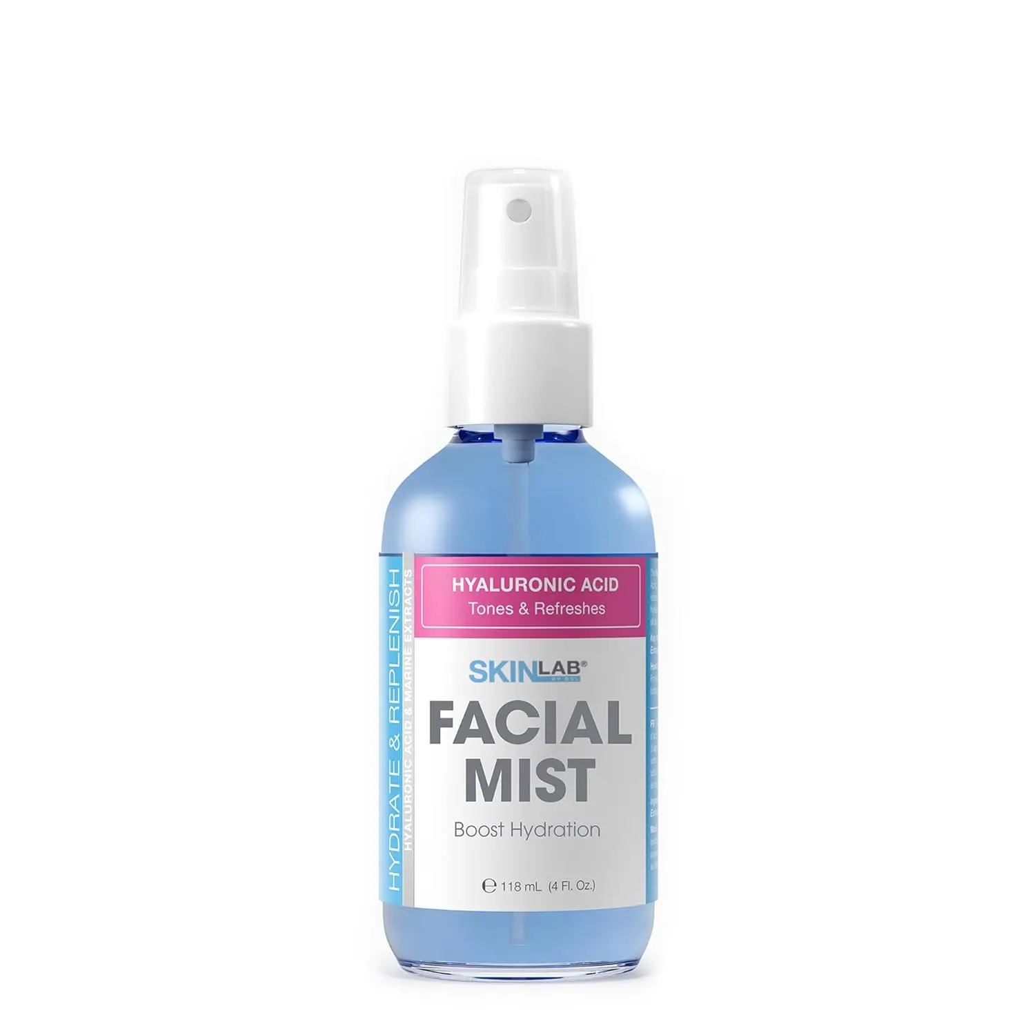 SKIN LAB BY BSL Hydrate & Replenish Mist – Infusion of moisture-enhancing Hyaluronic Acid, Algae, and Seaweed Extracts to tone, hydrate, and soften skin – 4 fl. oz. (118 mL) Moisturizer Facial