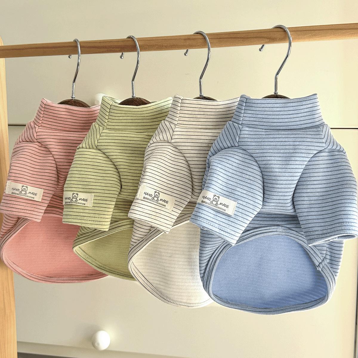 Pet Clothes Dog Cat Puppy Kitty Winter Warm Stripes Thickened For Small Medium Dog DDY183