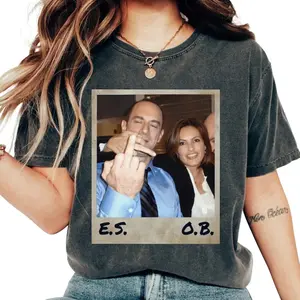 Retro Comfort Elliot Stabler And Olivia Benson T-Shirt, Elliot And Olivia Shirt, Law And Order Tee, 90s Graphic Tee, 90s Movie Tshirt, Unisex Cotton Tee, Clothing Top Fits Womenswear Menswear, Hot Shirt 2024 Casual Everyday Crewneck