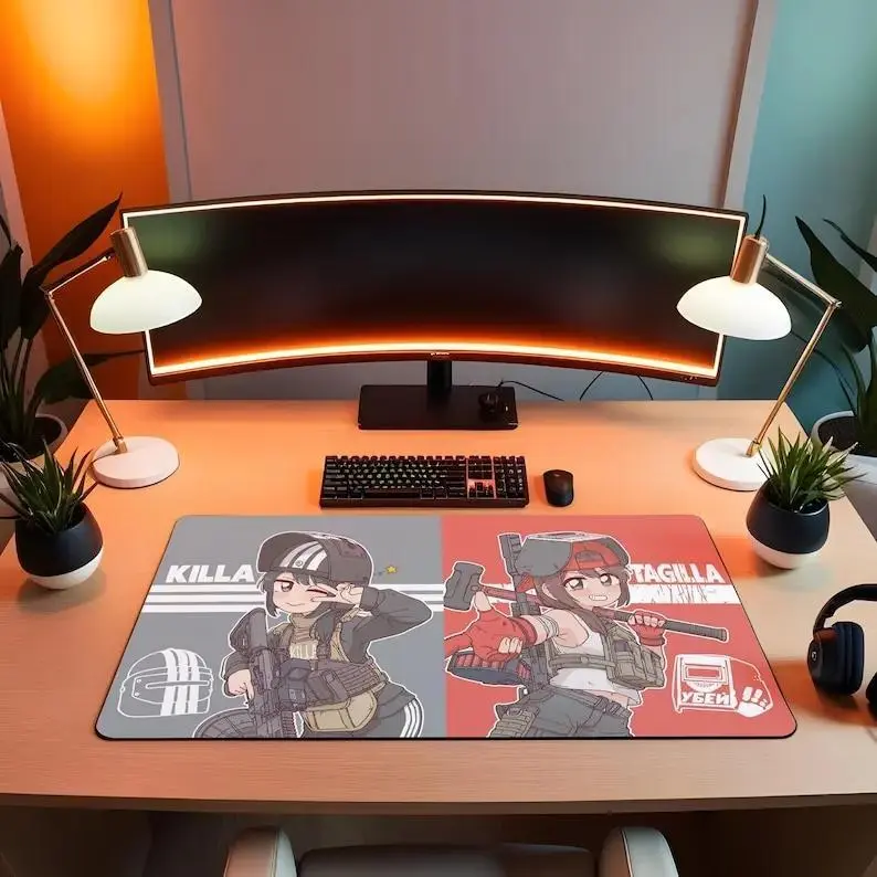 Escape From Tarkov Killa Tagilla Desk Mat, Chibi Gaming Mouse Pad, Fps Streamer Setup Decor