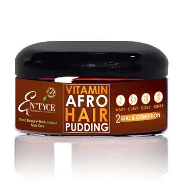 Entyce Vita Afro Pudding - Luxury Dry Scalp Treatment for Natural Hair Growth & Hydration - Plant-Based Formula with Herbs for Virgin Hair Styles