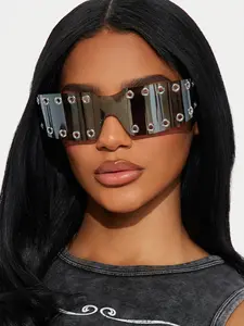 Unisex Cyberpunk Y2K Sunglasses, Trendy Casual Sunglasses, Frameless Polycarbonate Lenses, Uv400 Protection, Casual Style for Daily Wear, Parties, Travel