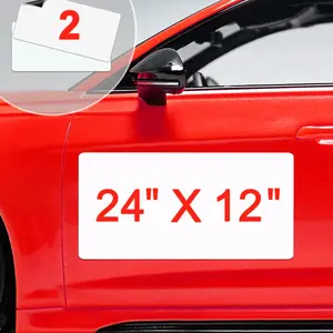 1/2 Blank Vinyl Car Magnetic Decal-Personalizable Rectangular, Square Round Logo Sticker, Waterproof, UV Resistant, For Vehicles, Ideal for Commercial Advertising, Branding and Corporate Logo