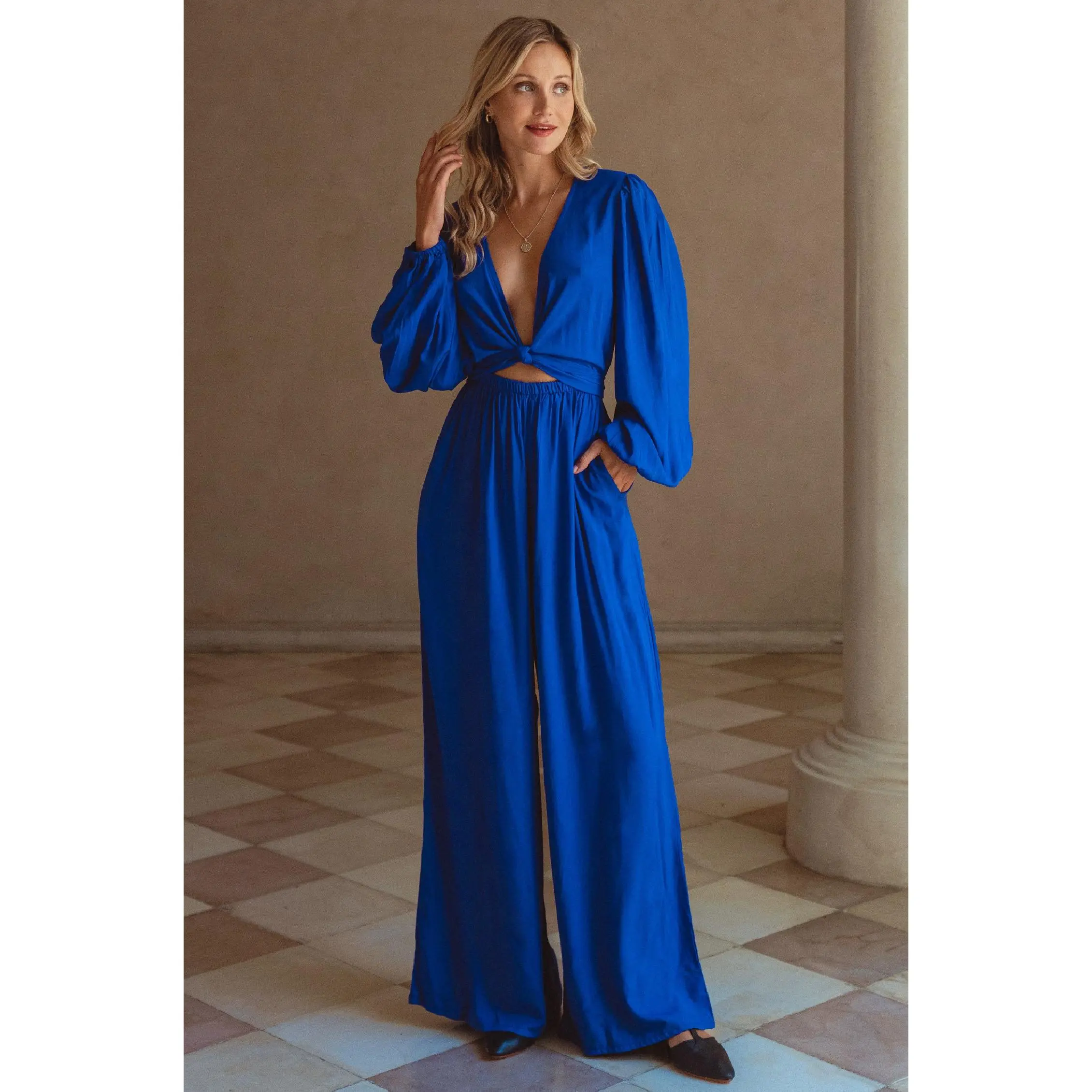 Luna Convertible Jumpsuit - Electric Blue
