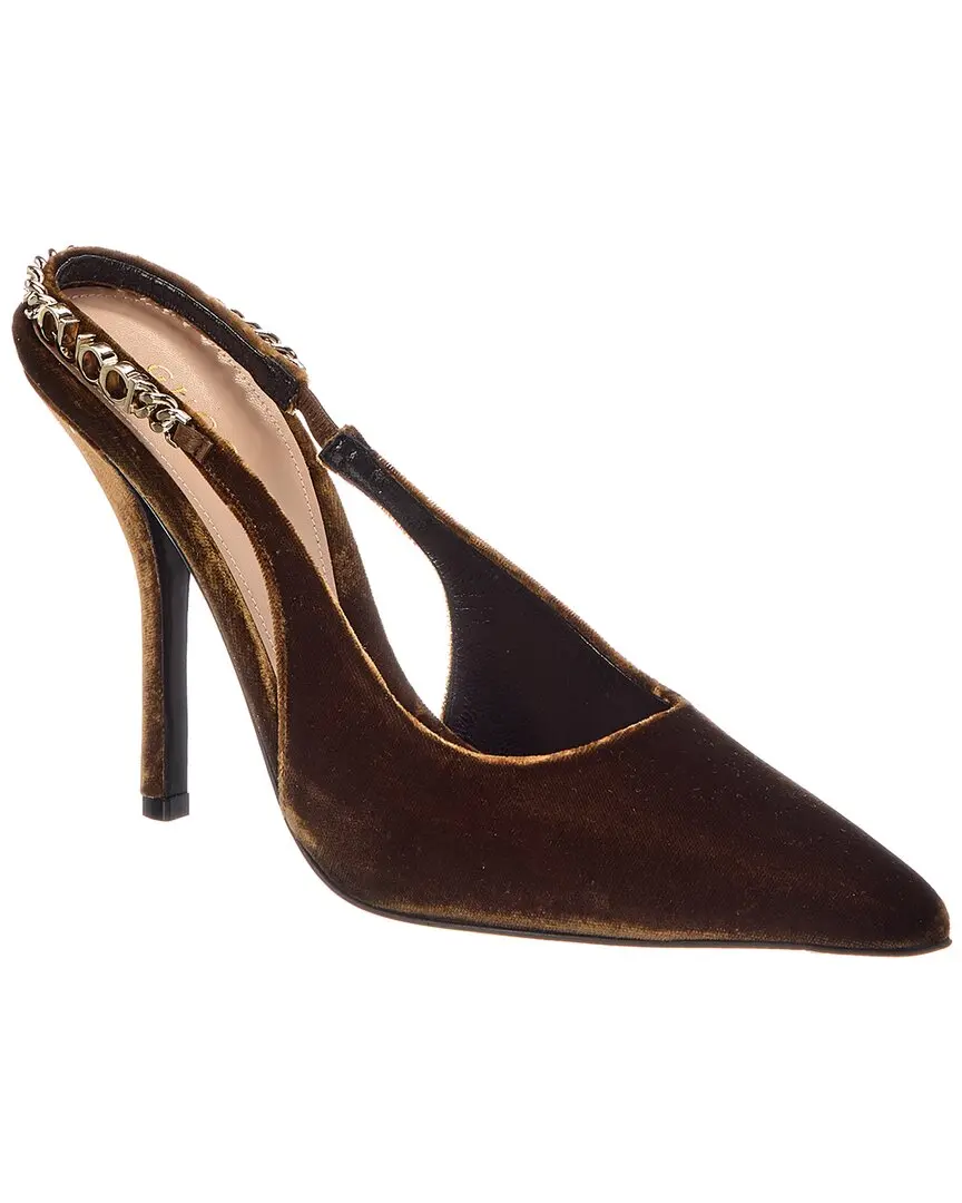 Gucci Signoria Velvet Slingback Pump