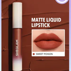 SHEGLAM Matte Allure Liquid Lipstick - Sweet Poison, Long Lasting High Pigment Lipstick with Sunflower Oil for Nourishing and Reducing Fine Lines - Cosmetic, Makeup