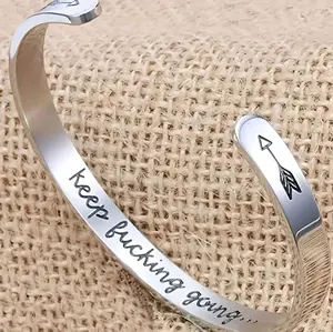 Stainless Steel Arrow Inspirational Bracelet