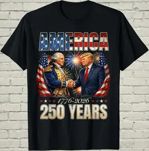 America 250th Anniversary Shirt, Trump Washington Patriotic Tee, Independence Day Gift For Republican Dad
