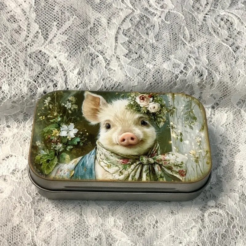 Tin box, Trinket Box, small storage box