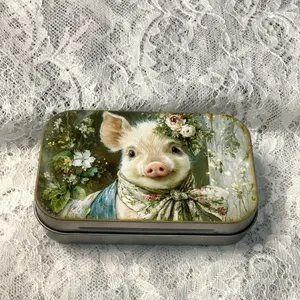 Tin box, Trinket Box, small storage box