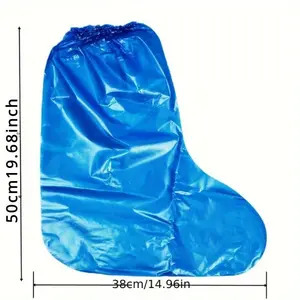 10-Pack Waterproof Rain Boot Cover - Durable and Transparent, Suitable for Outdoor Activities on Rainy Days - Easy To Wear and Take Off, Disposable, Foot Protection, Footwear Accessories Shoe Blue