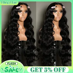 Bling Hair 36 34 Inch 13X4 13X6 Body Wave Lace Front Wig Human Hair 360 Full Frontal Wigs for Women Brazilian Real Human Hair PrePlucked Natural Black Remy Hair 180% Density #TikTokShopHolidayHaul